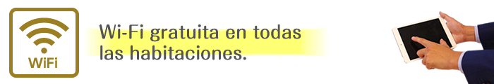 Wi-Fi gratuita en todas las habitaciones.